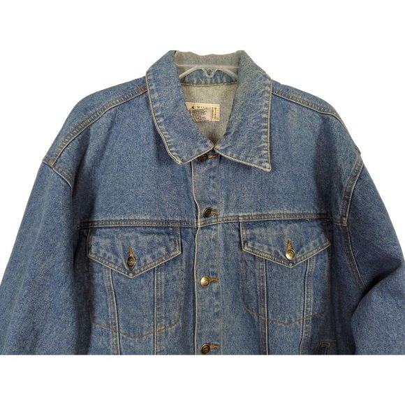 Vintage Midwest Traders mens long sleeve 4 pocket denim jacket sz XL - Picture 3 of 9